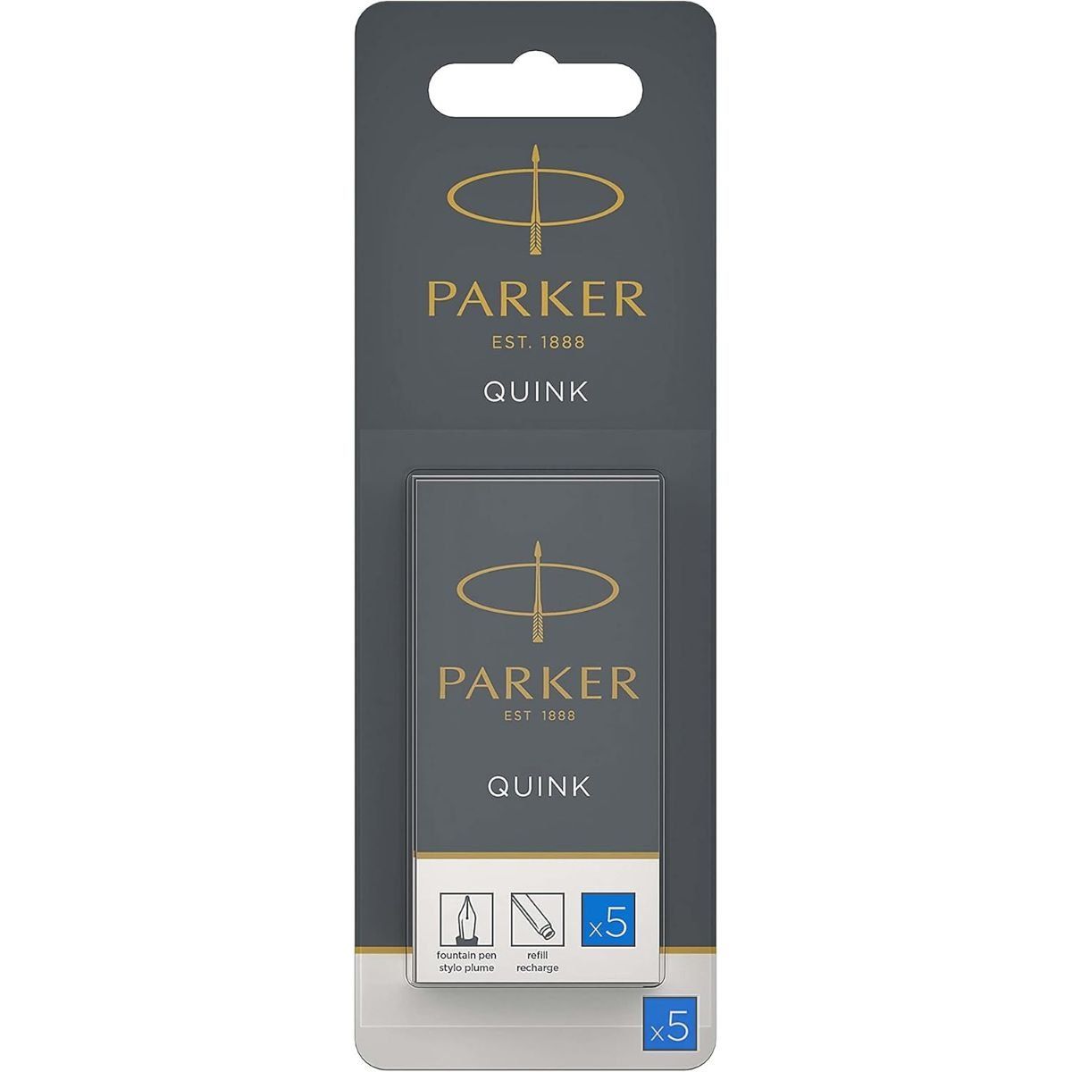 PARKER - Cartucho De Tinta para Pluma Std Caja x5 Azul