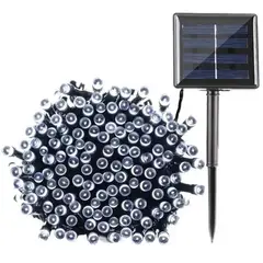 ESHOPANGIE - Luces Led Guirnalda Solar 100 Leds 10 Metros BLANCO