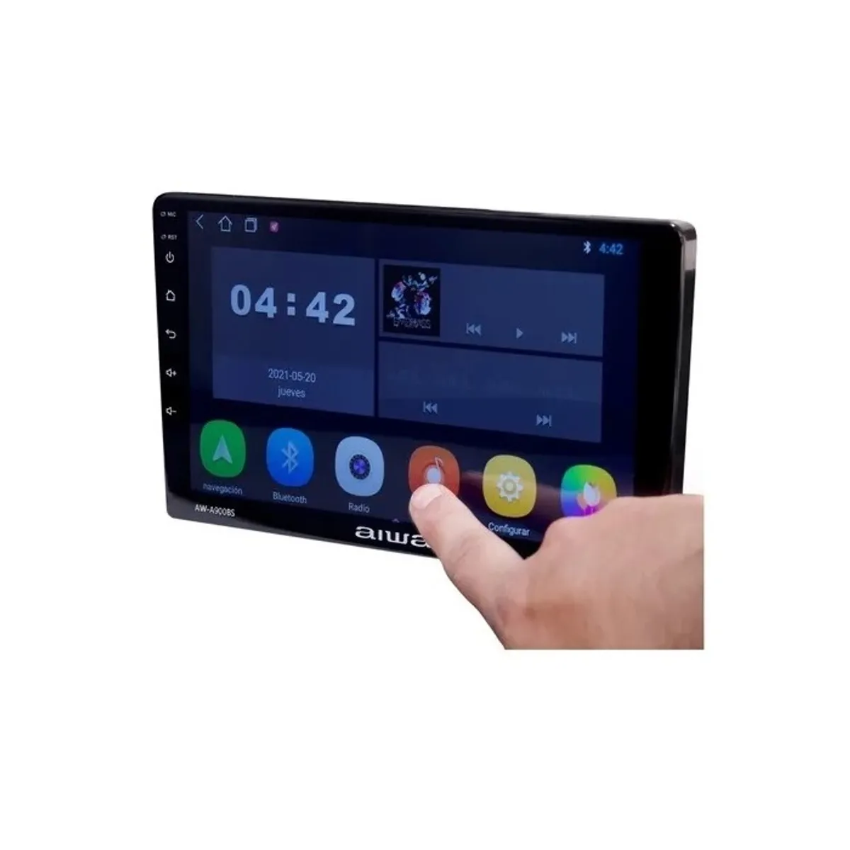 AIWA - Radio Auto Con Pantalla Slim Hd 9 Wifi Gps Aw-a900bs