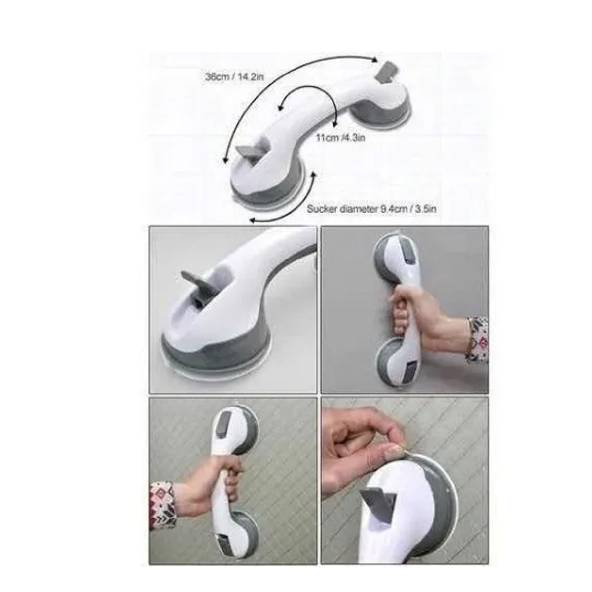 GENERICO - Agarradera Manilla Para Ducha Soporte De Baño Tina Hogar