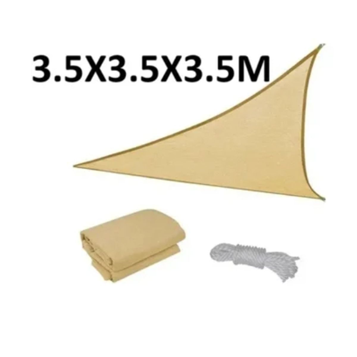 ESHOPANGIE - Carpa Lona Vela Malla Sombra Triangular 3.5 X 3.5 X 3.5 M
