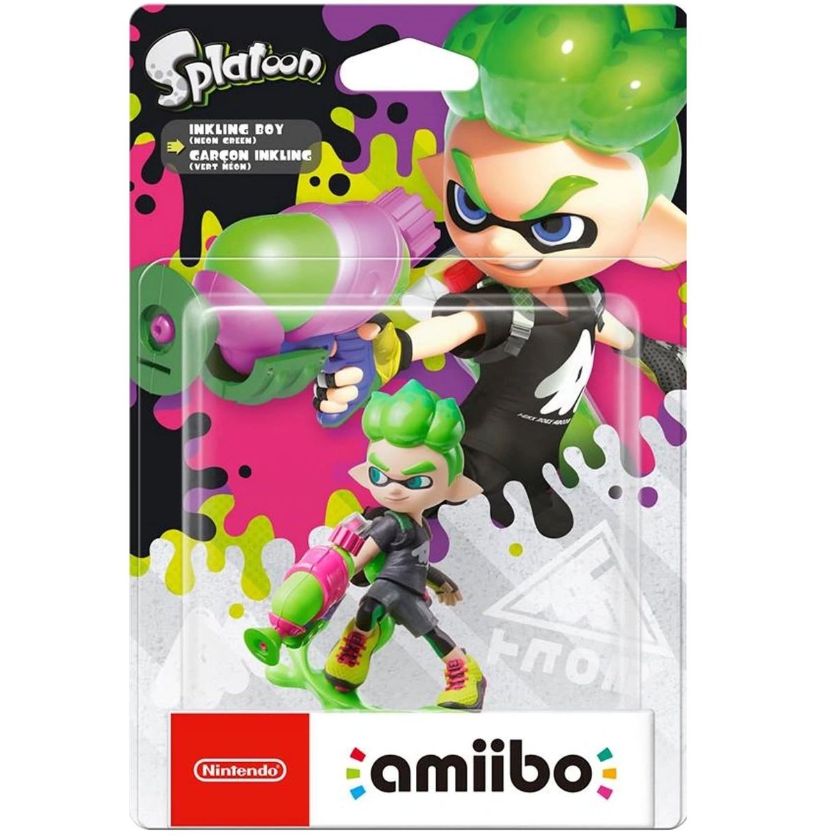 NINTENDO - Figura Amiibo Inkling Boy Neon Green - Colección Splatoon - Sniper