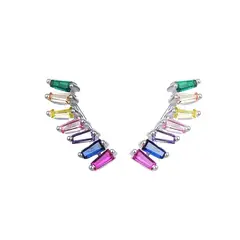 ANDREA COGGIOLA JOYAS - Aros Trepador Circón Colores Plata 925