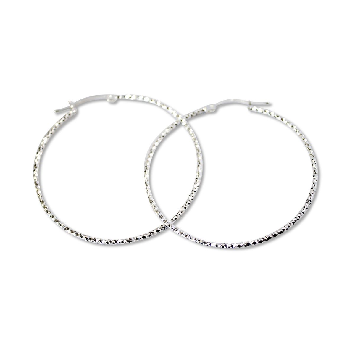 ANDREA COGGIOLA JOYAS - Aros Argolla Satinada 45mm Plata Fina 925