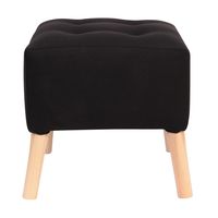 Pouf Alemania Negro Delta 42x42x43 cm Máxima Design