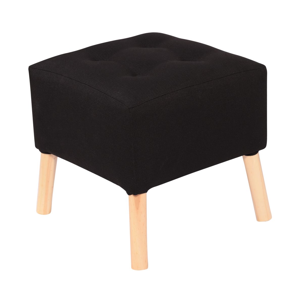 GENERICO - Pouf Alemania Negro Delta 42x42x43 cm Máxima Design