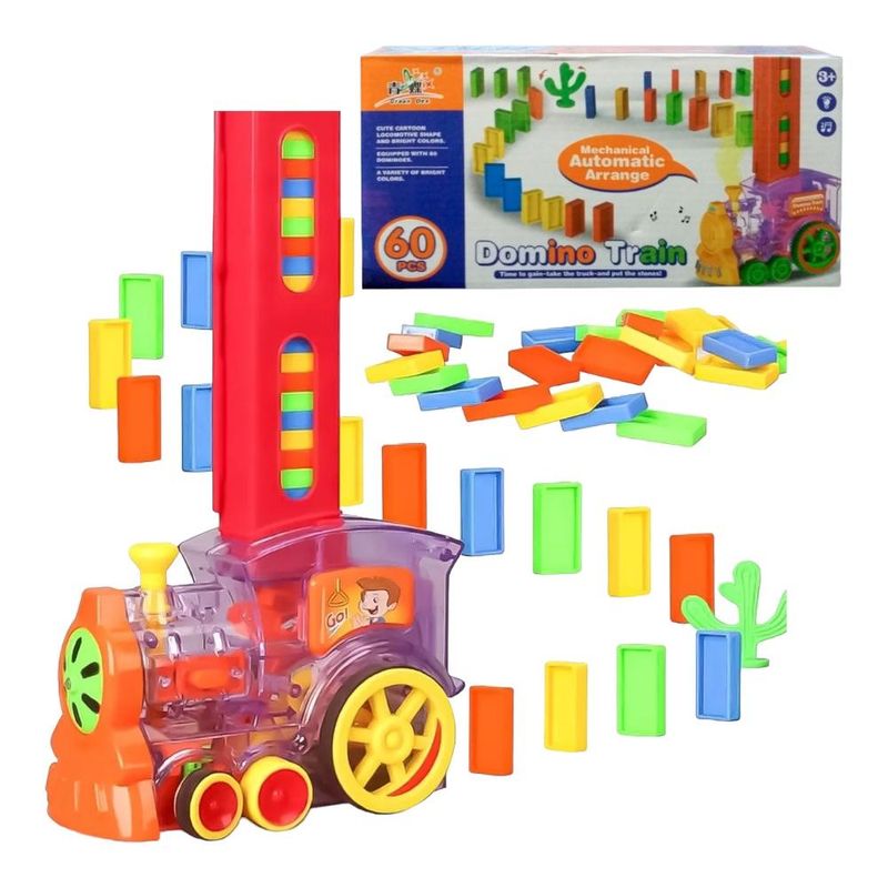 GENERICO - Juego Tren Domino Didactico Luces Sonido Niños 60 Pcs