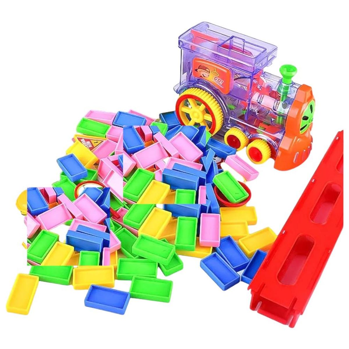 GENERICO - Juego Tren Domino Didactico Luces Sonido Niños 60 Pcs