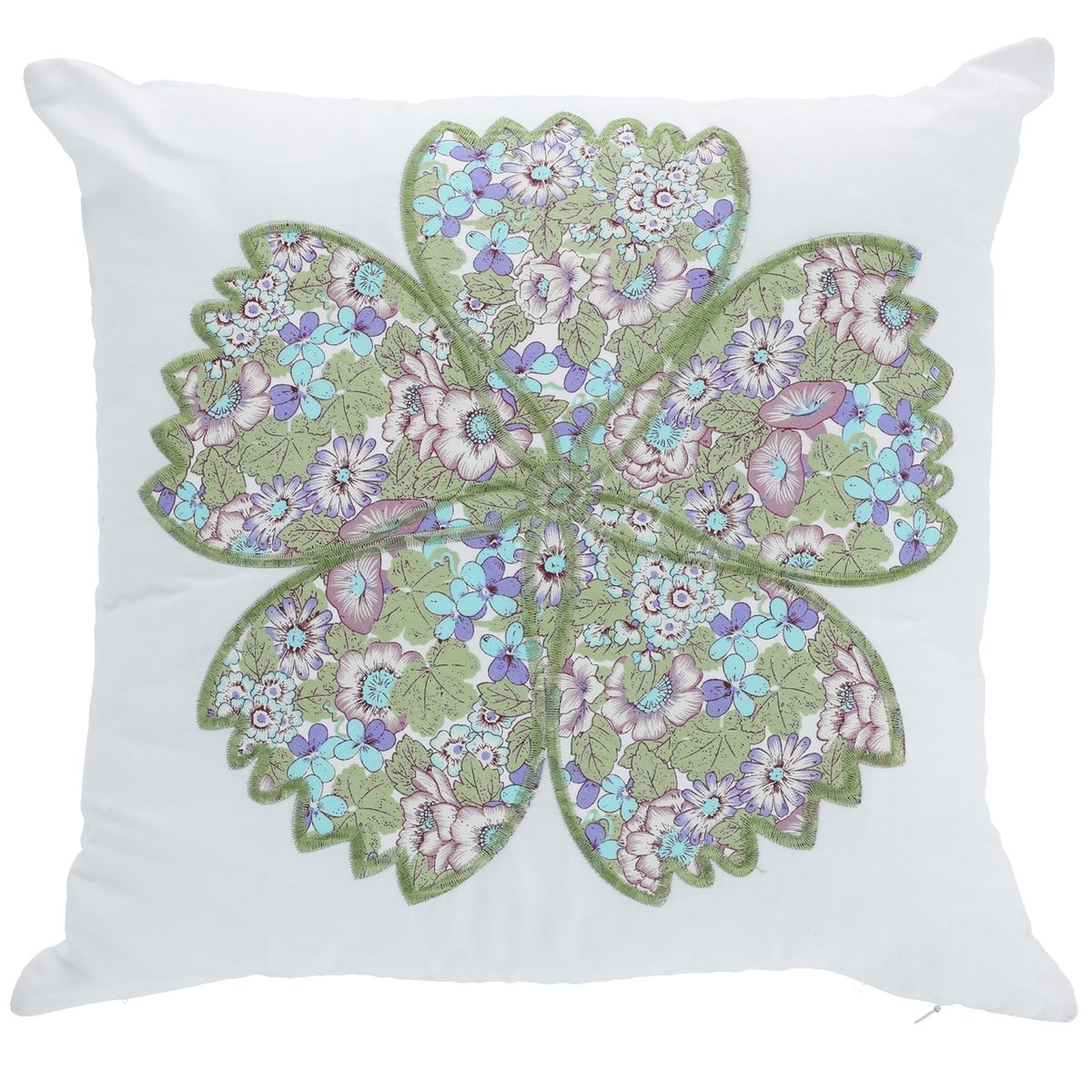 SUEÑO BLANCO - COJIN MANDALA VERDE 45X45 CM