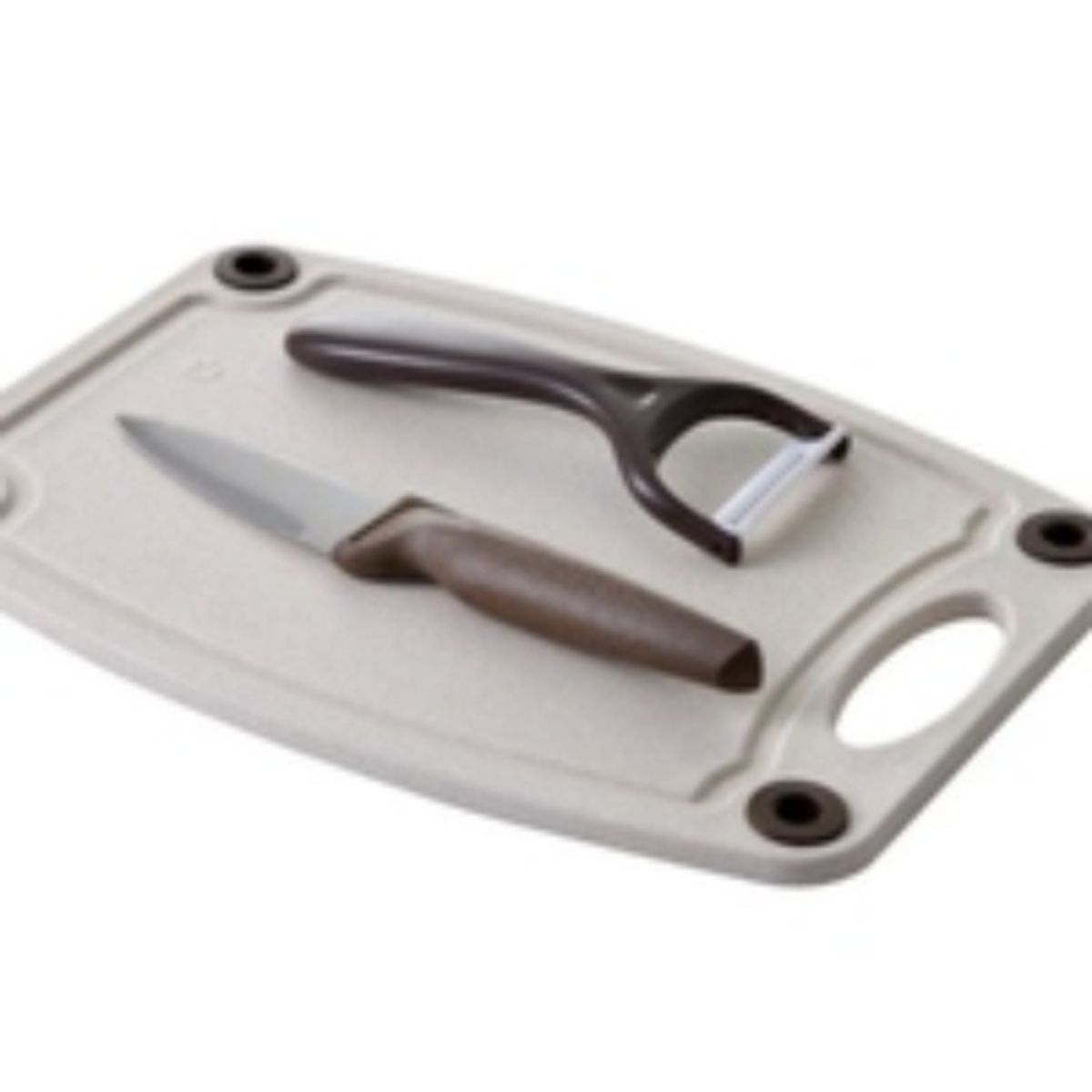 GENERICO - SET 3 PIEZAS COCINA CUCHILLO PELADOR TABLA