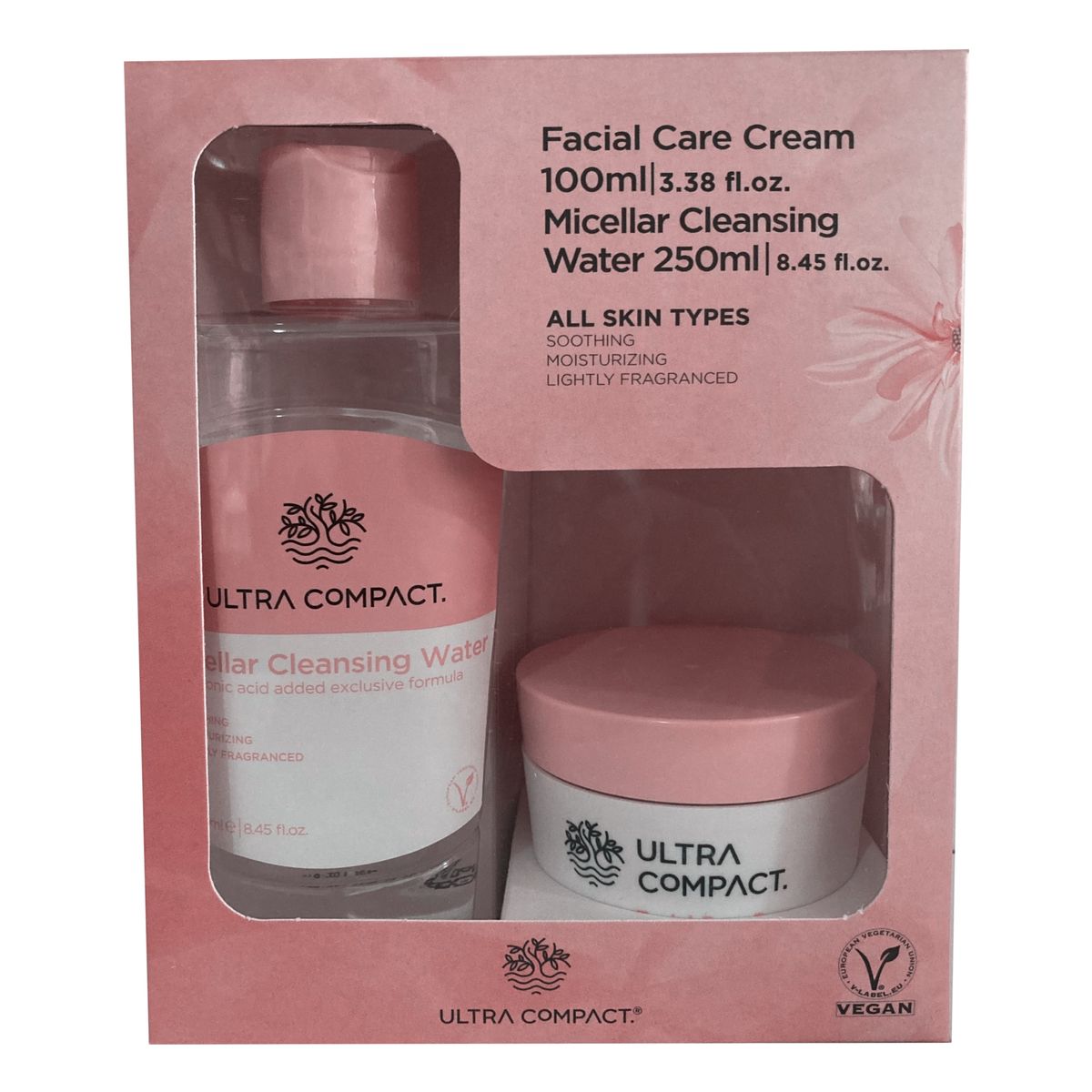 ULTRA COMPACT - Set Vegano Crema de Rostro  Agua Micelar