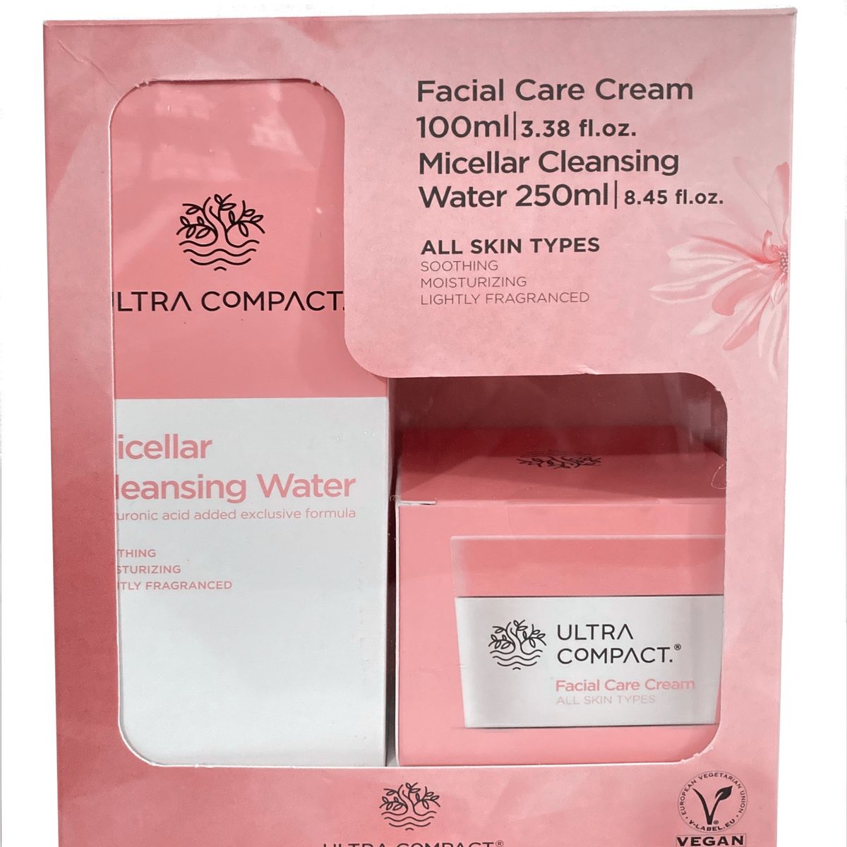 ULTRA COMPACT - Set Vegano Crema de Rostro  Agua Micelar