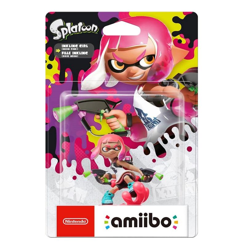 NINTENDO - Figura Amiibo Inkling Girl Neon Pink - Colección Splatoon - Sniper