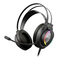 KROM - Audifonos Gamer Kappa Rgb Dual Jack 3.5Mm - Negro