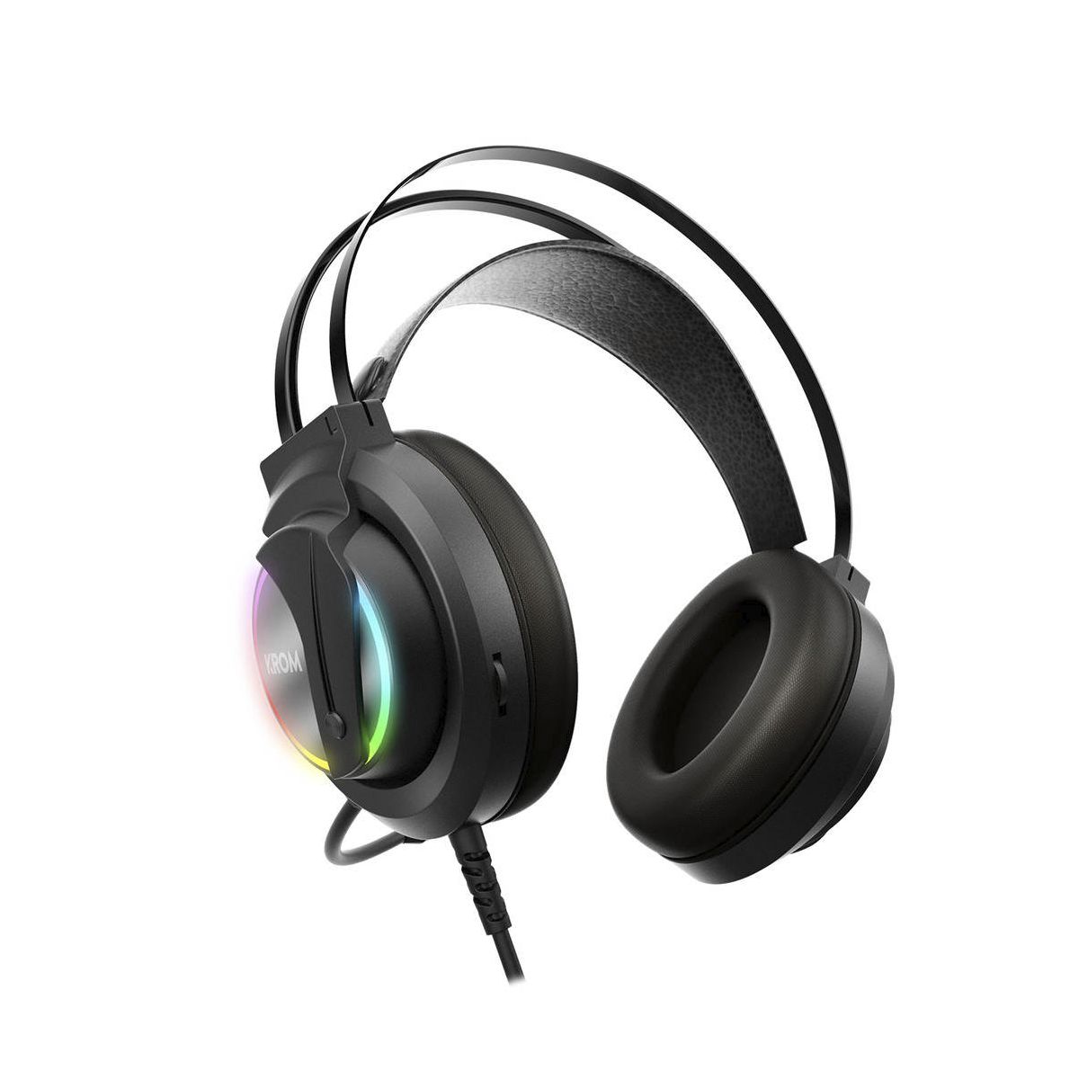 KROM - Audifonos Gamer Krom Kappa Rgb Dual Jack 3.5Mm