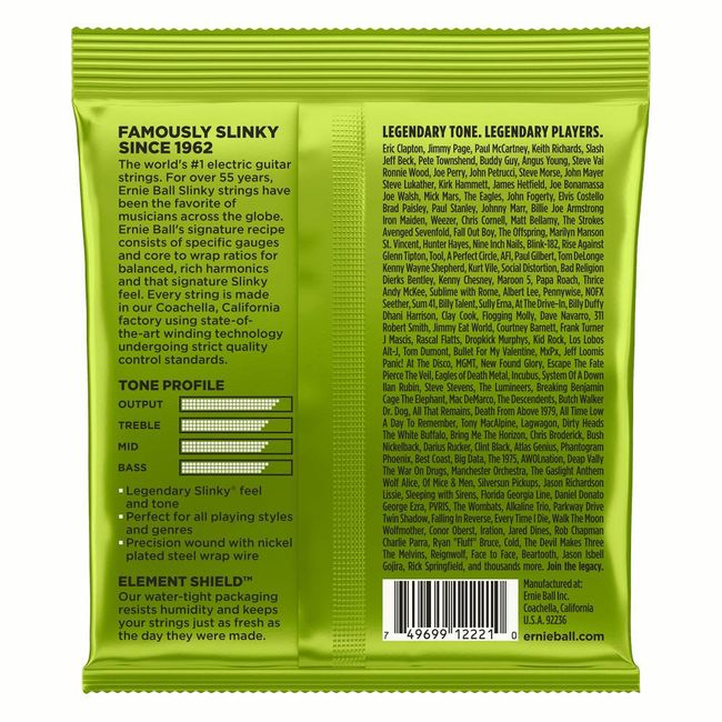 ERNIE BALL - Cuerdas para guitarra electrica Ernie Ball P02221