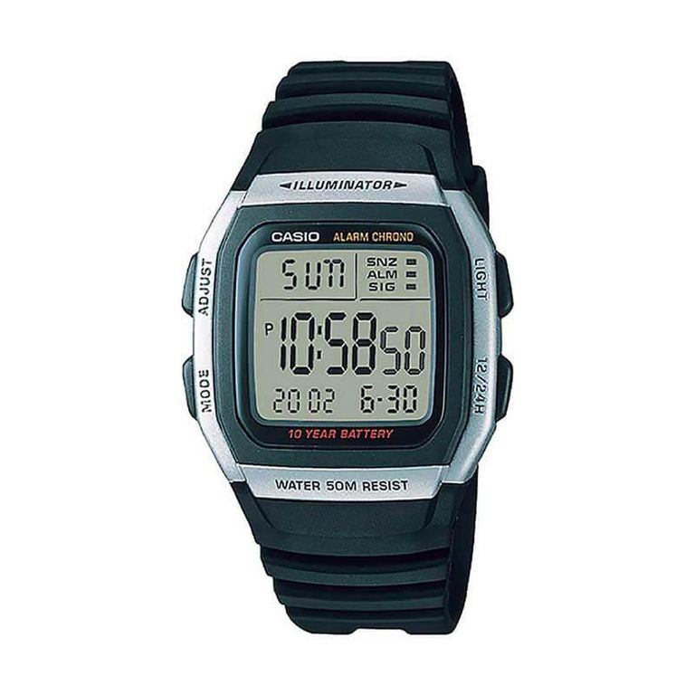 Reloj Digital Hombre W-96H-1AV Plateado TALLA UNICA