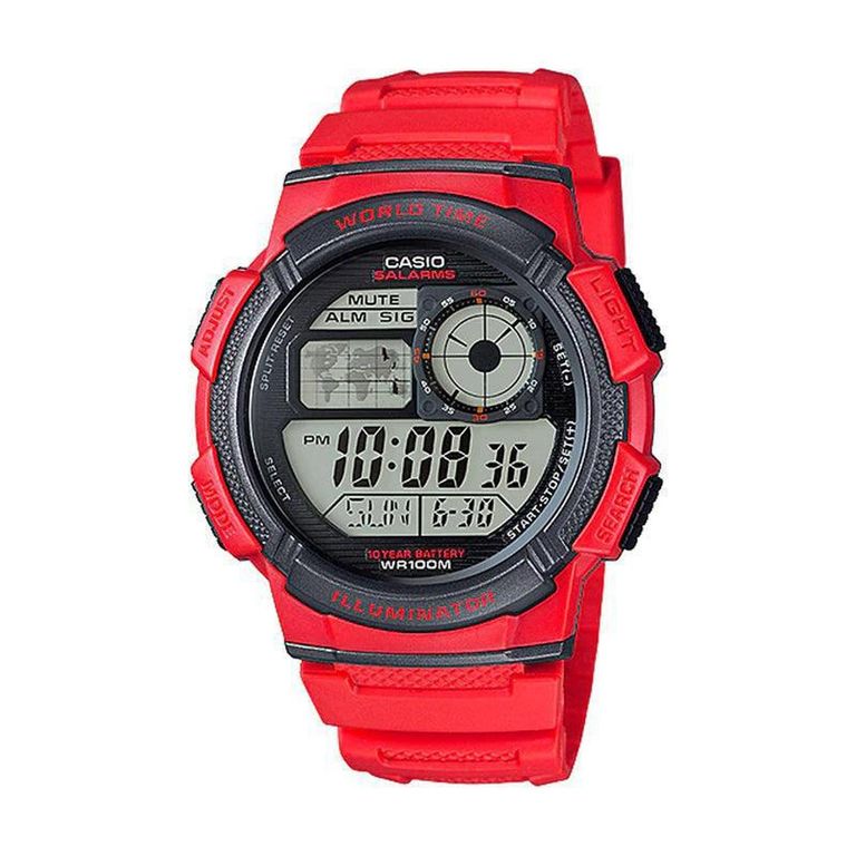 Reloj Digital Hombre AE-1000W-4AV Rojo TALLA UNICA