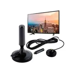 GENERICO - Antena Hd Tv Digital Abierta Tvd Interior Coaxial Con Iman