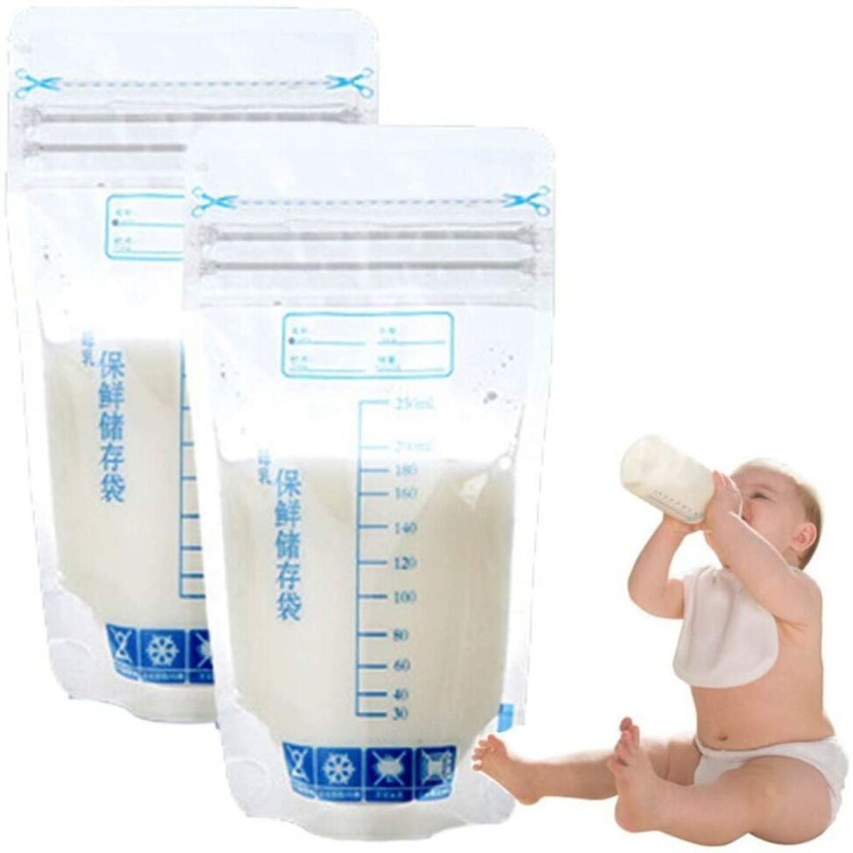 GENERICO - Bolsas de Leche Maternal Para Almacenamiento 60 Unidades