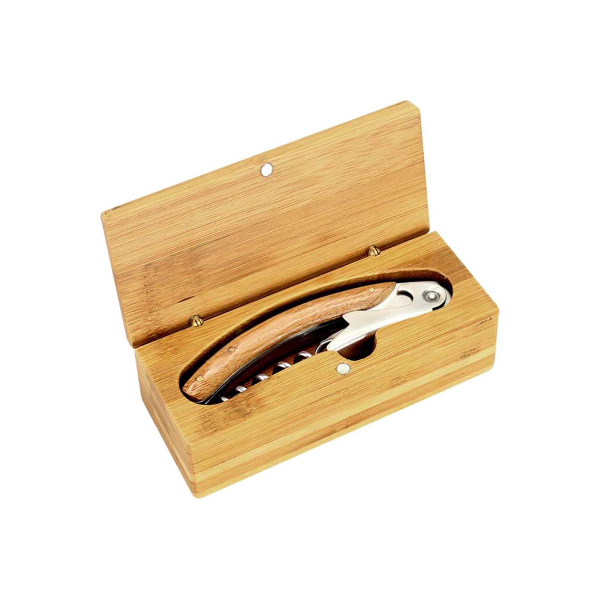 IMPORTCLICK - Caja Elegante Descorchador Vino Bambú Ecológico