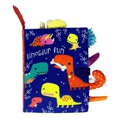 BEBE - Libro Sensorial Tela Estimulación Visual Dinosaurios