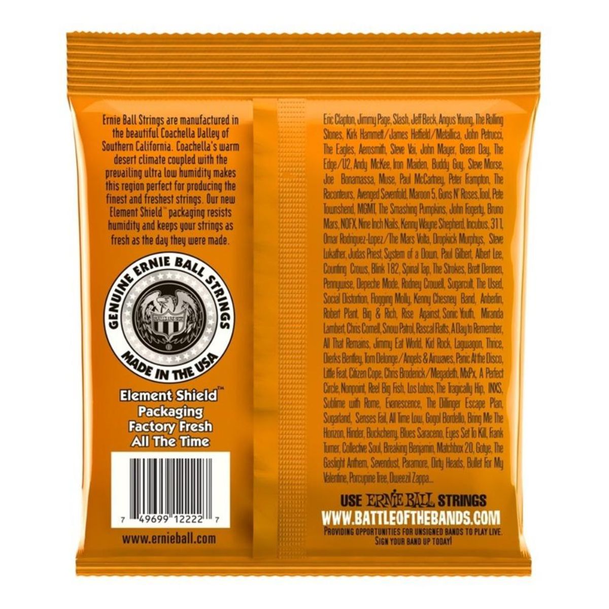 ERNIE BALL - Cuerdas para guitarra electrica Ernie Ball P02222 - Dorado