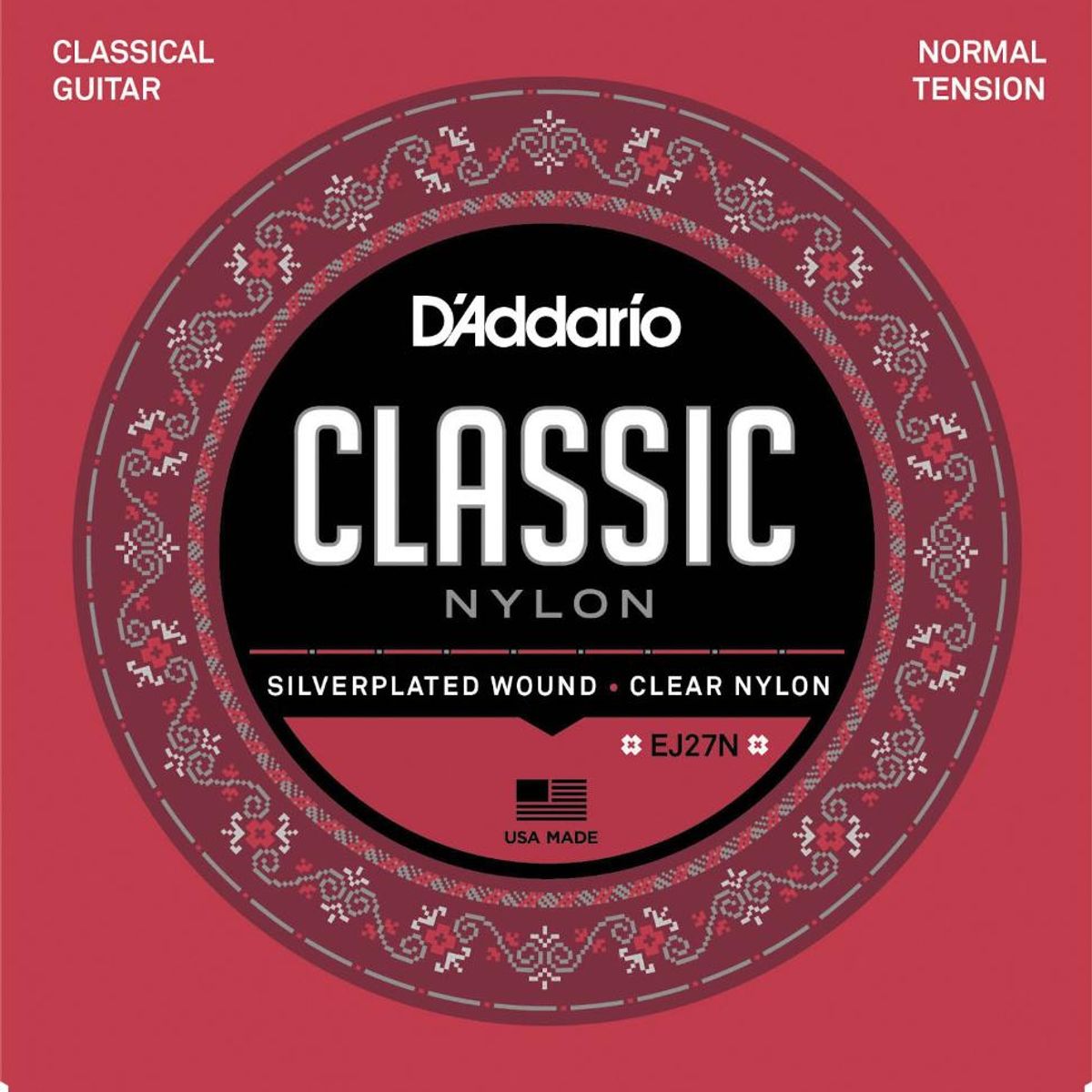 DADDARIO - Cuerdas para guitarra clasica D'Addario EJ27N - Rojo