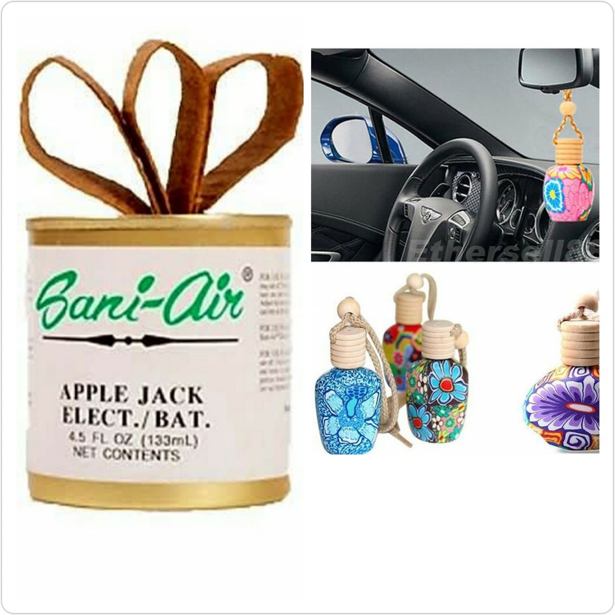 GENERICO - PACK 5 LATAS SANI AIR + 3 BOTELLAS AUTO COLGANTES SANI AIR