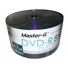 MASTER G - DVD-R 8X Con Logo Platinum Pack 50 Discos 4.7GB