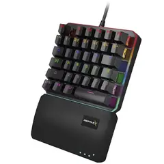 REPTILEX - Teclado Gamer de una mano Mecanico RGB Backlighting Rx0015 - Negro