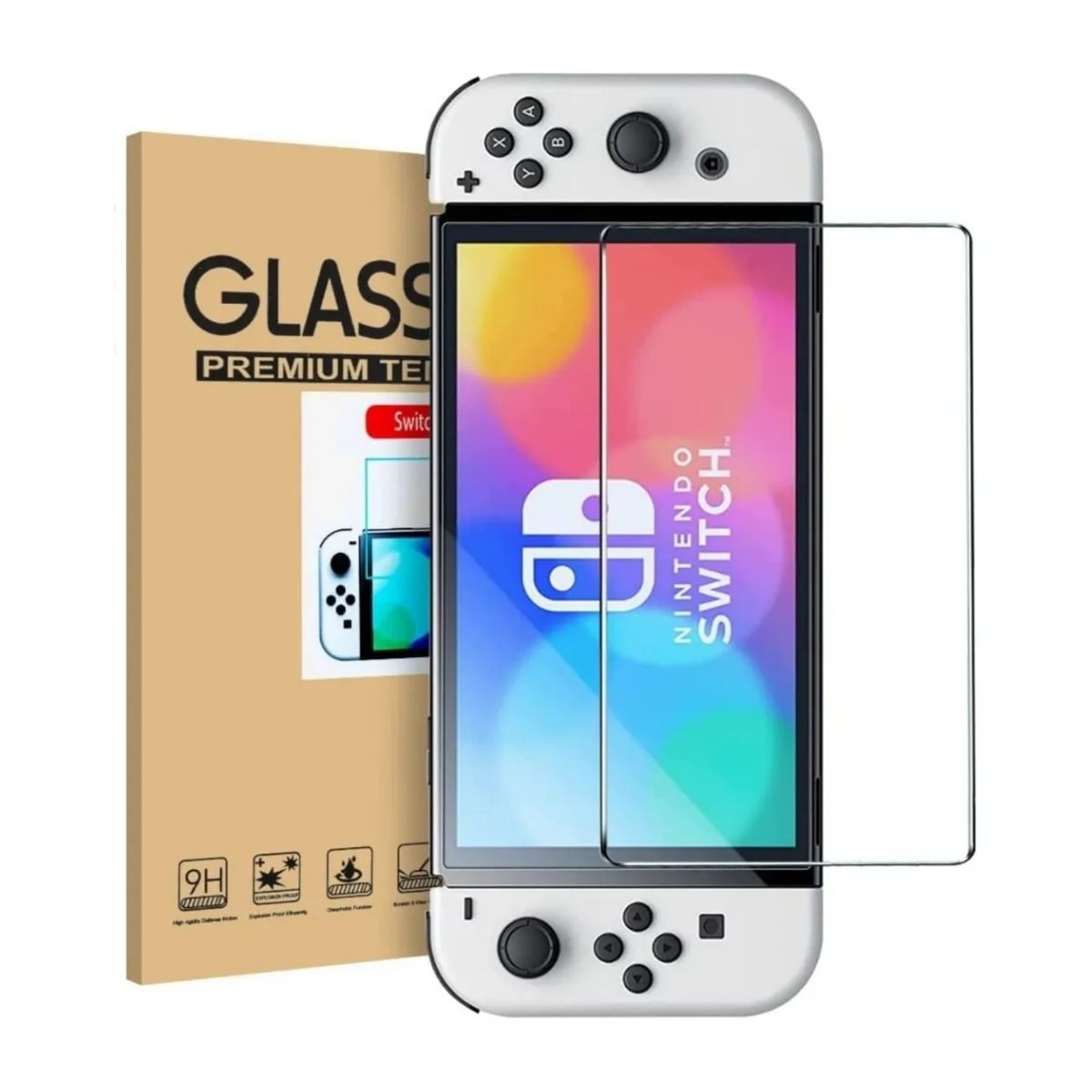 GENERICO - Vidrio Templado Oled Nintendo Switch Mica Lamina protector Pantalla