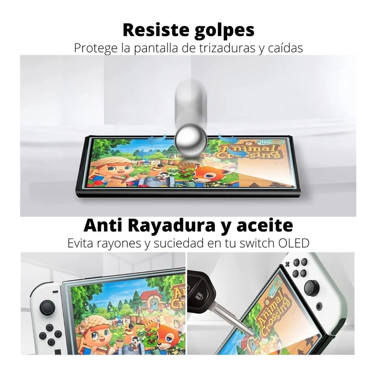GENERICO - Vidrio Templado Oled Nintendo Switch Mica Lamina protector Pantalla