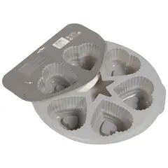 CASASUNCO - MOLDE CORAZONES DE SILICONA 6 FIGURAS