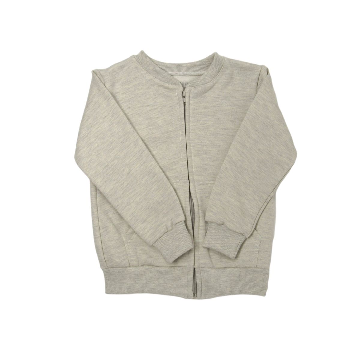 PRIMAR - Polerón Franela Cierre Beige Melange