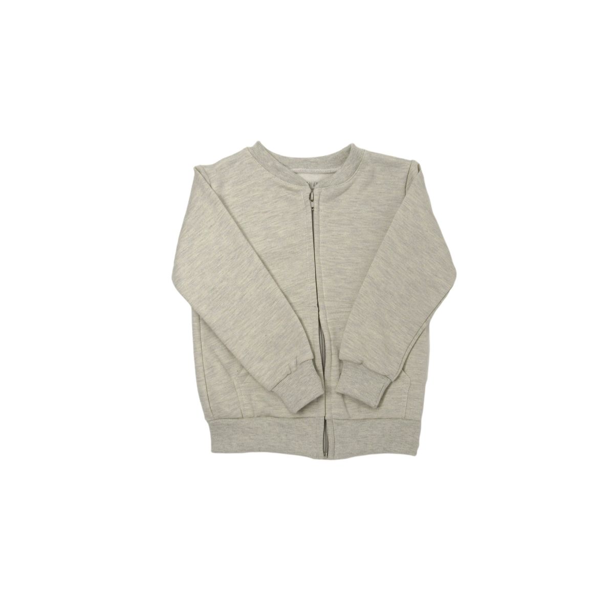 PRIMAR - Polerón Franela Cierre Beige Melange