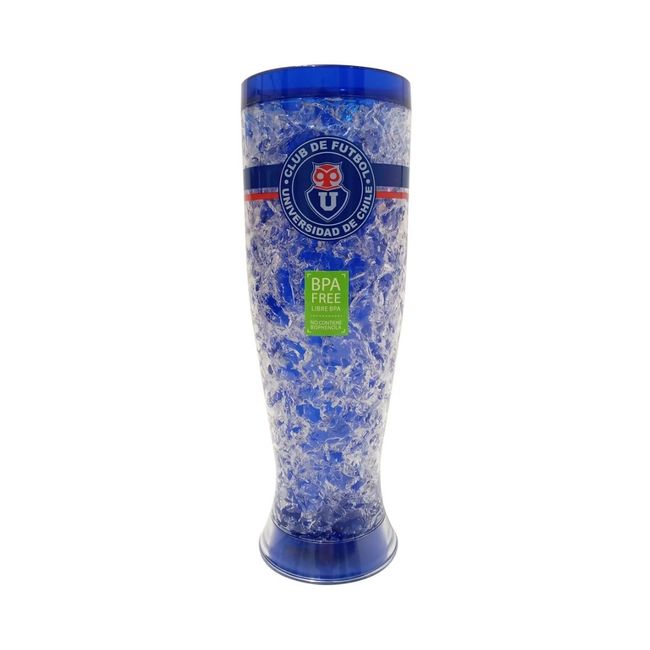 U DE CHILE - Vaso Cervecero con Gel para Enfriar U de Chile 500ml U DE CHILE