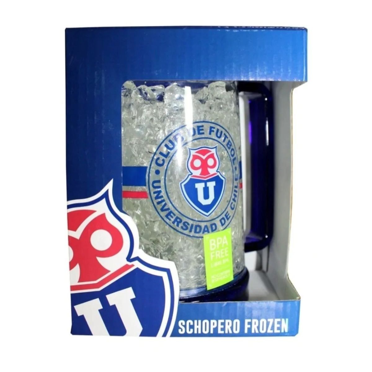 U DE CHILE - Vaso Cervecero Shopero Gel para Enfriar 600ml U de Chile