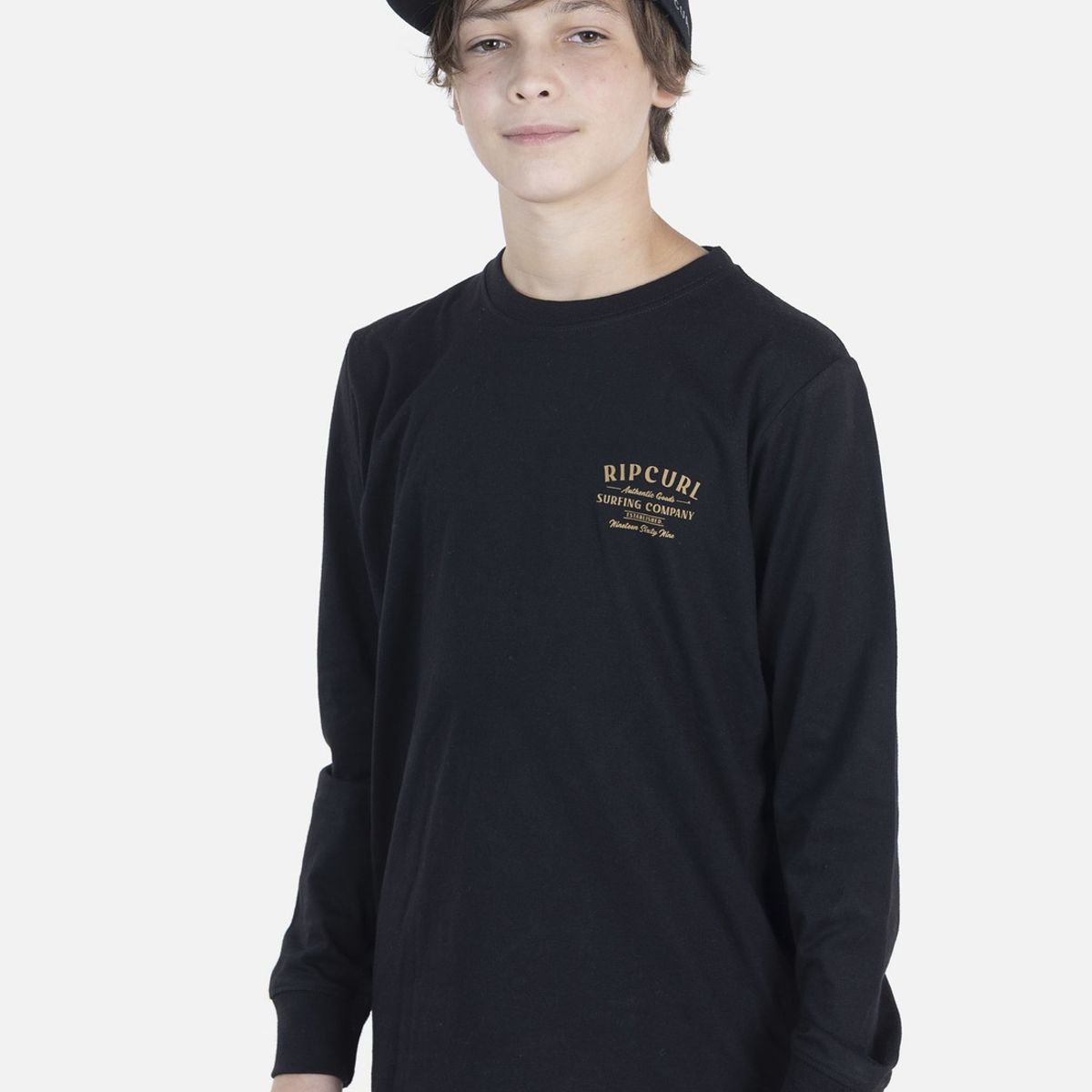 RIP CURL - Polera Juvenil 6P453 Negro Rip Curl RIP CURL