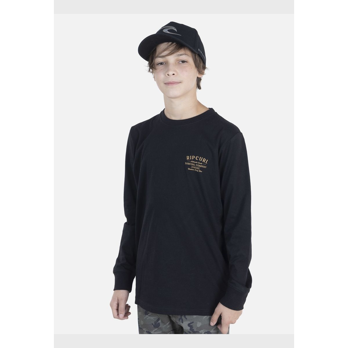 RIP CURL - Polera Juvenil 6P453 Negro Rip Curl RIP CURL