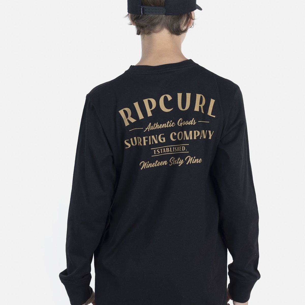 RIP CURL - Polera Juvenil 6P453 Negro Rip Curl RIP CURL