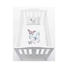 TUYO PRINT - Cubreplumon Pack and Play Mariposas Rosadas