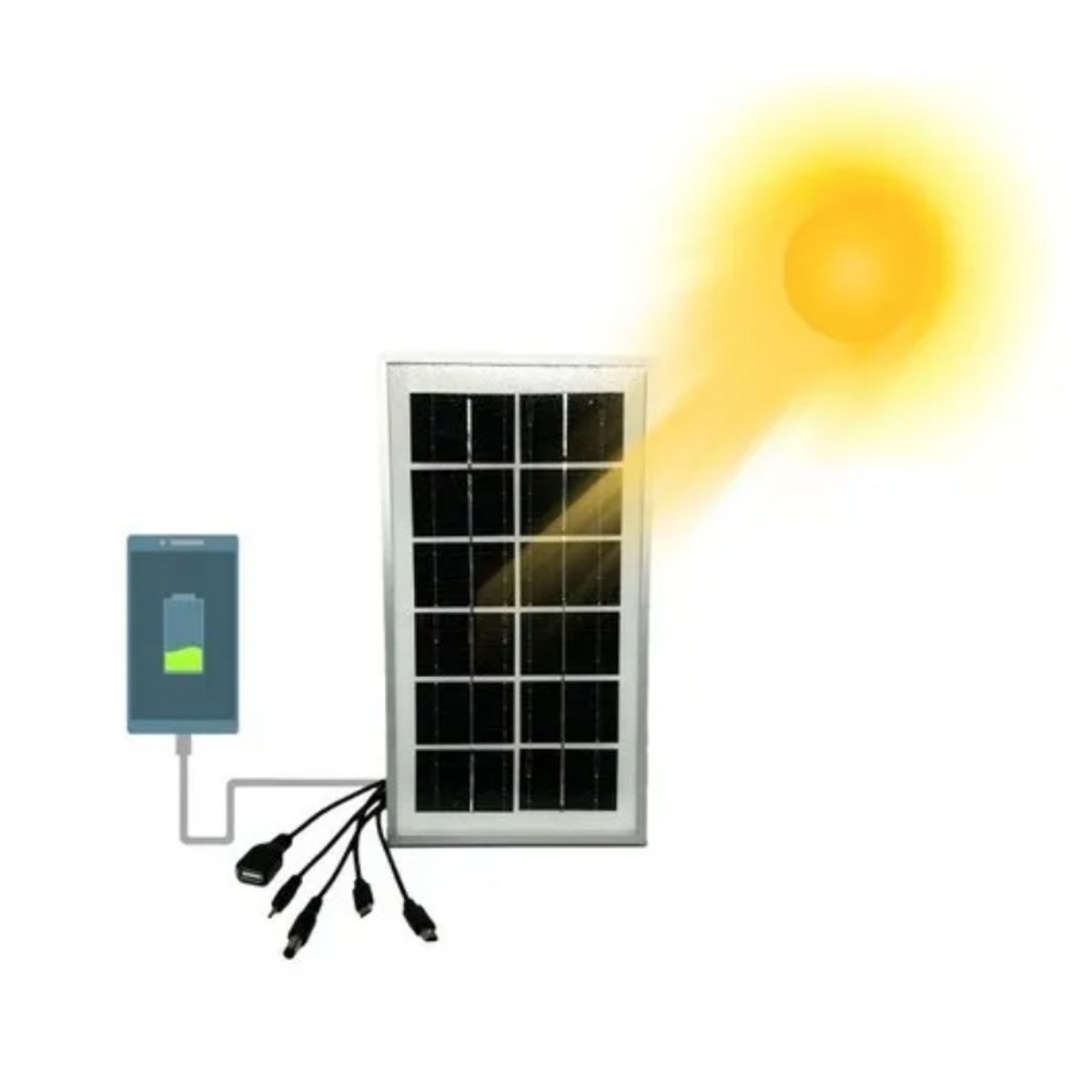 GENERICO - Cargador Solar Portatil Panel Solar 35w Puertos Usb