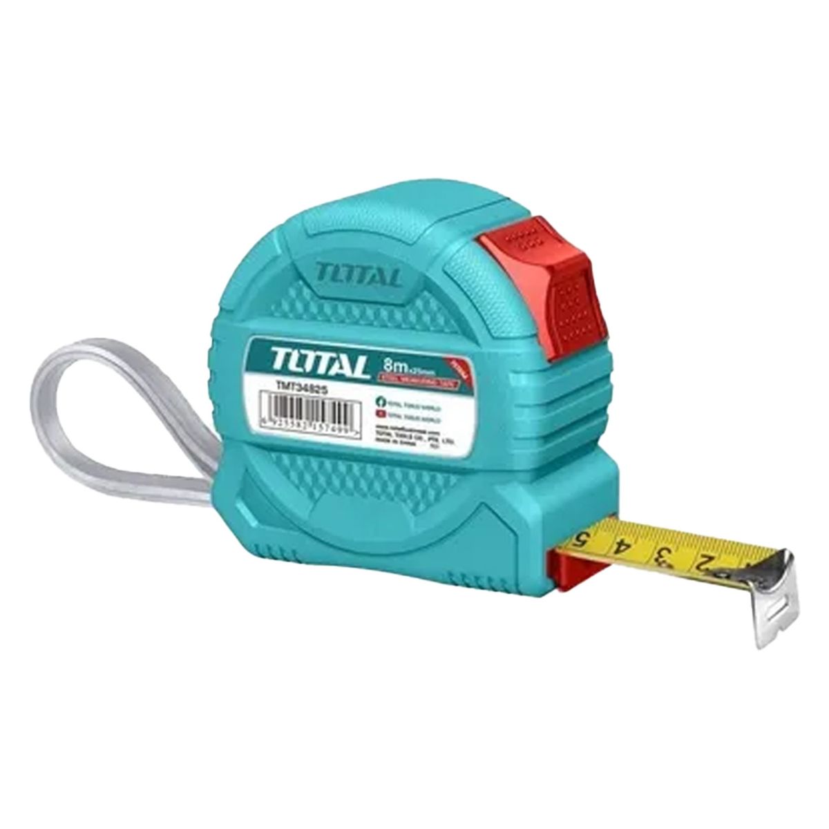 TOTAL TOOLS - Cinta Huincha De Medir Metrica De Acero 8mts