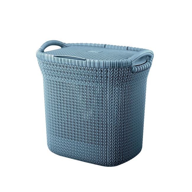 REYPLAST - Moderno Cesto Canasto Para Ropa Khipu 40 Litros Con Tapa