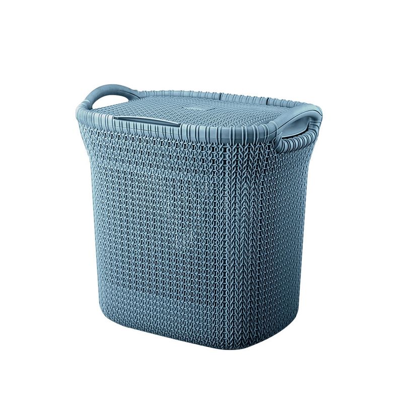 REYPLAST - Moderno Cesto Canasto Para Ropa Khipu 40 Litros Con Tapa