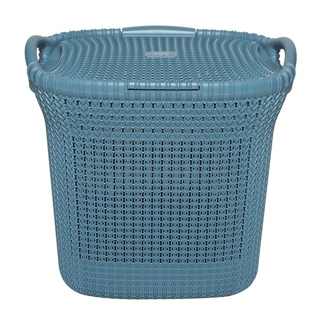 REYPLAST - Moderno Cesto Canasto Para Ropa Khipu 40 Litros Con Tapa