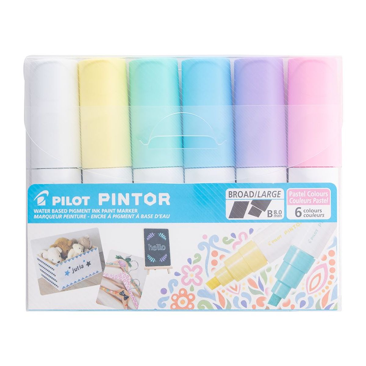 PILOT - PINTOR SET COLORES PASTELES PUNTA BISELADA