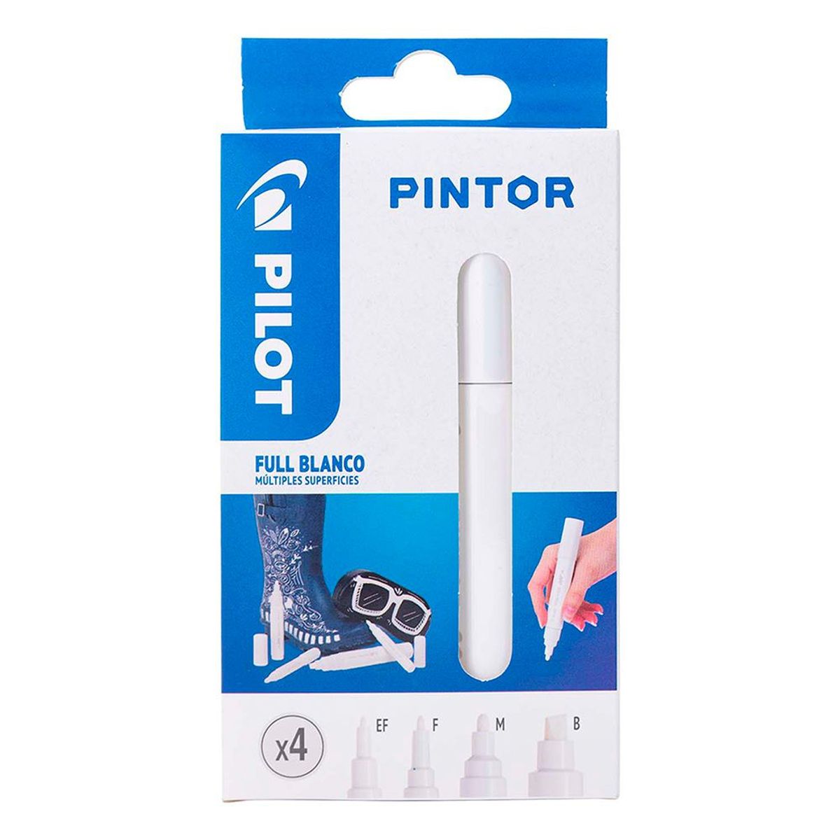 PILOT - PINTOR SET 4 PUNTAS BLANCO