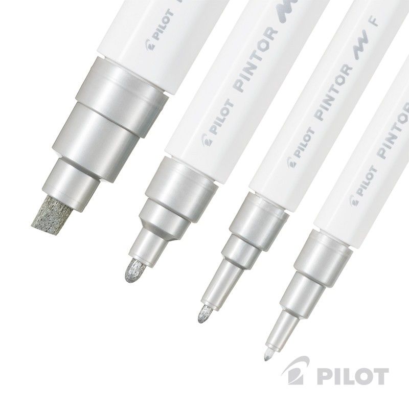 PILOT - PINTOR SET 4 PUNTAS PLATEADO